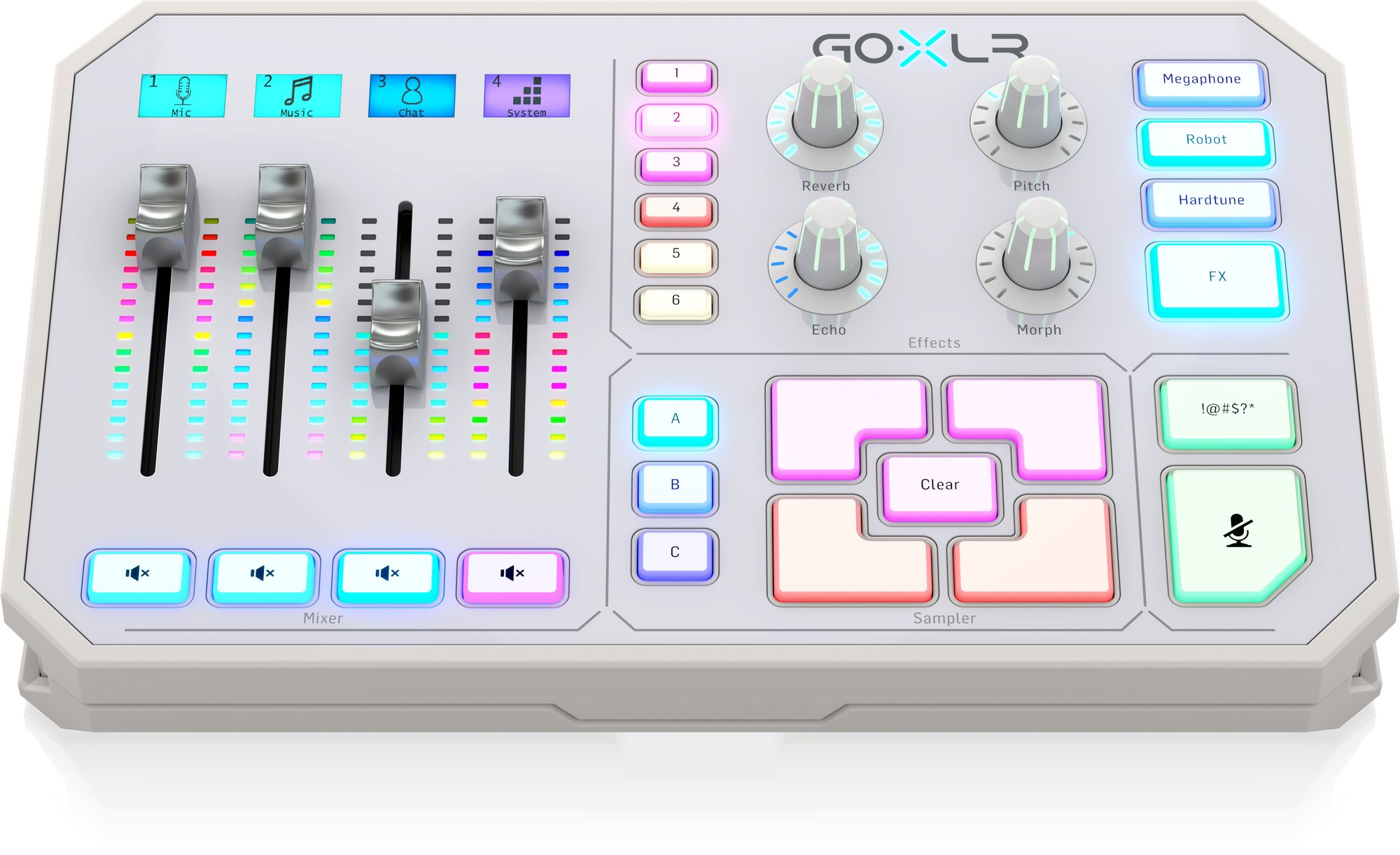 TC Helicon GoXLR-WH Broadcaster Platform with 4-Channel Mixer